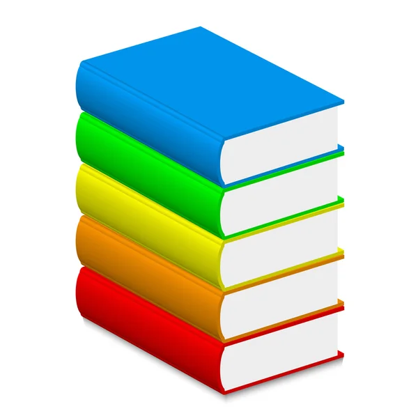Illustrazione vettoriale di libri colorati — Vettoriale Stock
