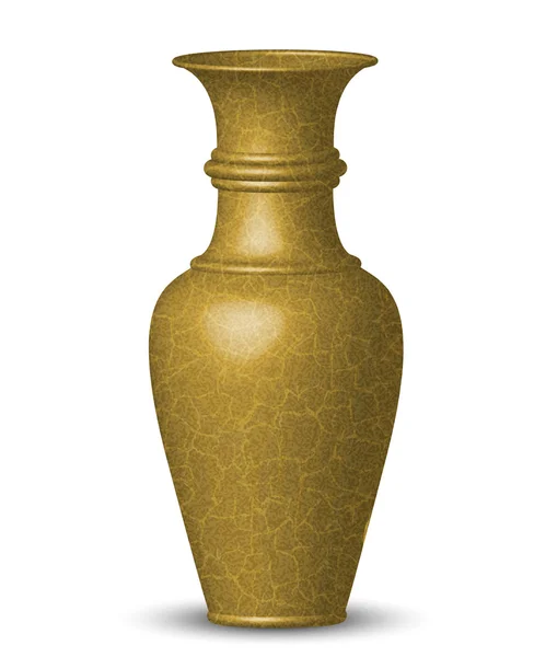 Ilustración vectorial de jarrón dorado — Vector de stock
