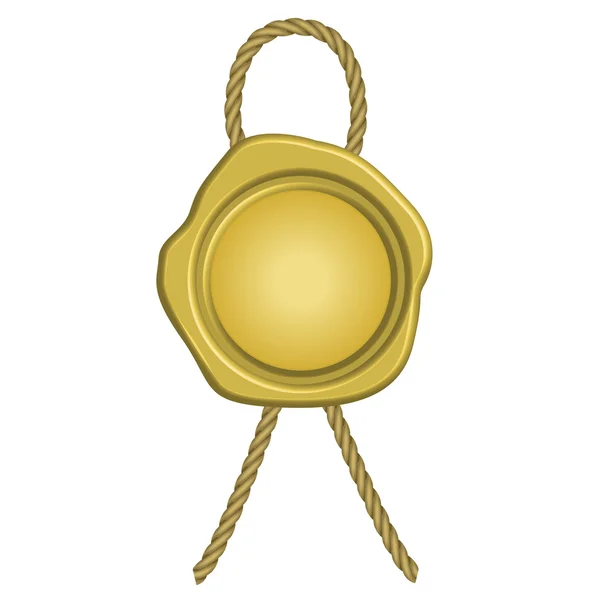 Illustration du sceau de cire d'or — Image vectorielle