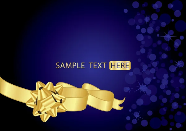 Background with gold bow — Stock Vector