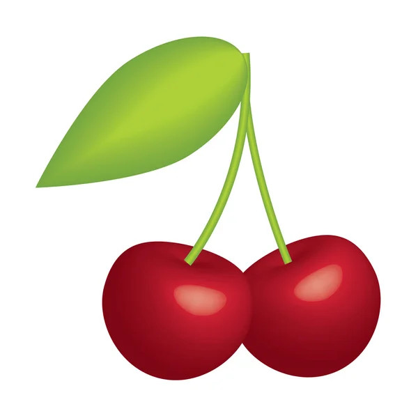 Красные вишни — стоковый вектор