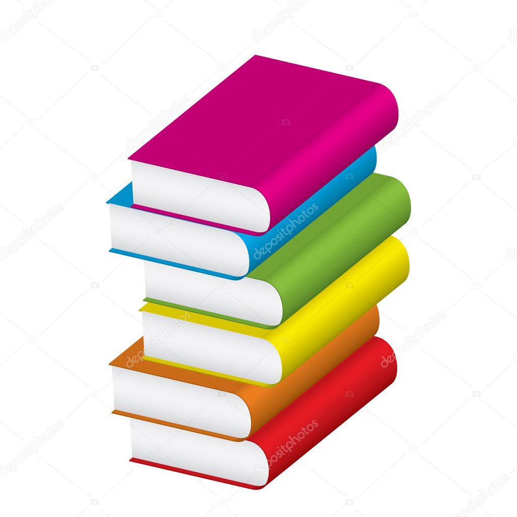 Colorful books Stock Vector by ©yuliaglam 7989984