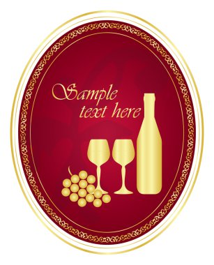 Wine label clipart