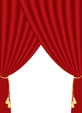 Red curtain clipart