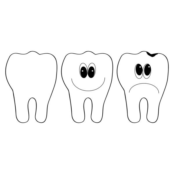 Illustration av tänder — Stock vektor