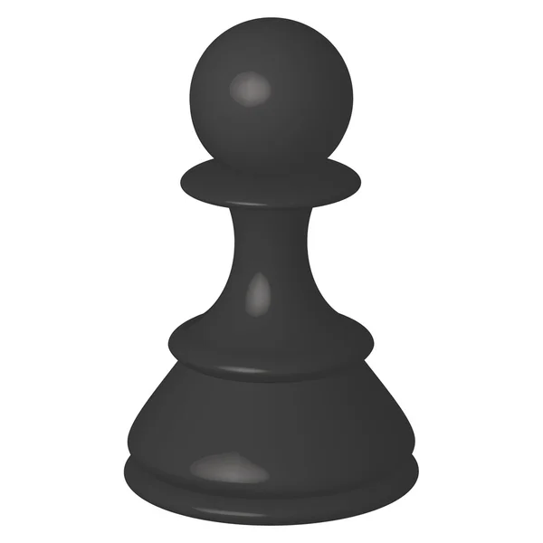 Black pawn — Stock Vector