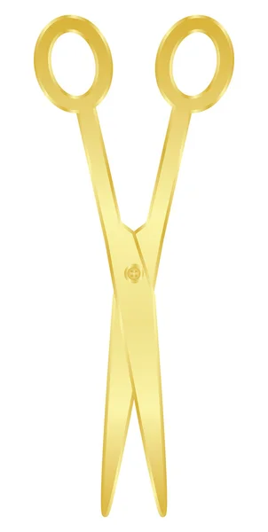 Golden scissors — Stock Vector