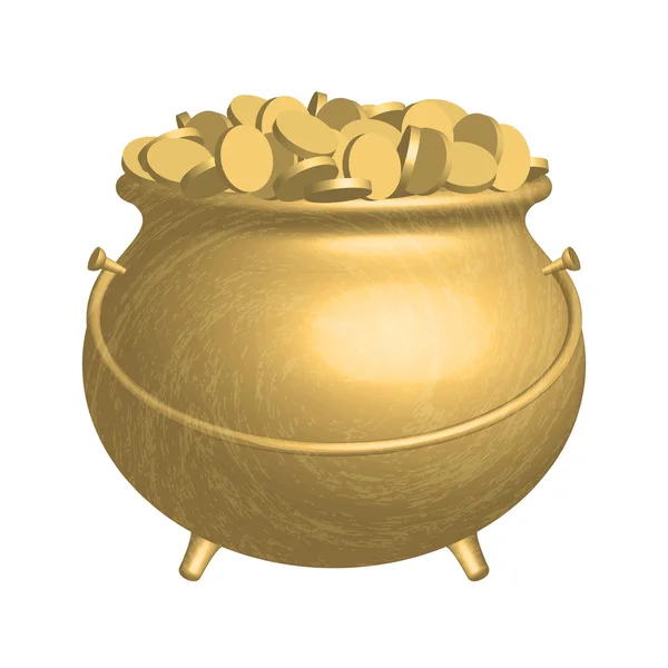 Pot avec des pièces — Image vectorielle