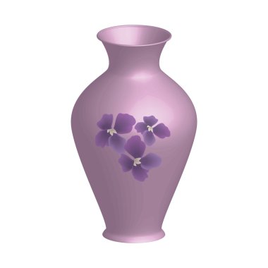 Purle decorated vase clipart