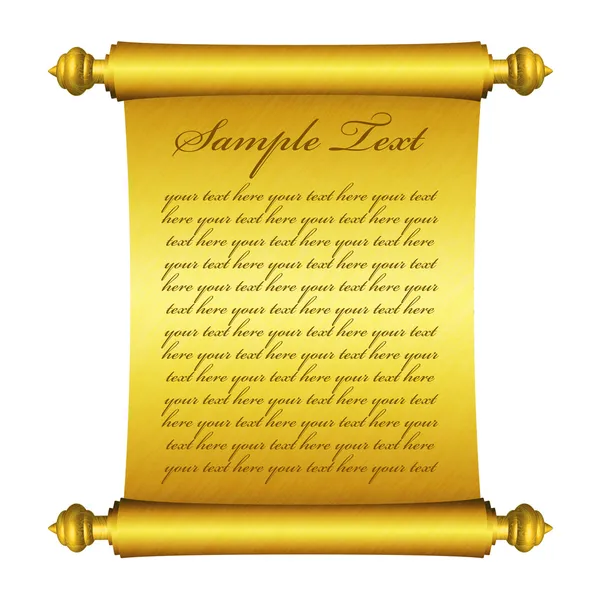 Gouden scroll — Stockvector