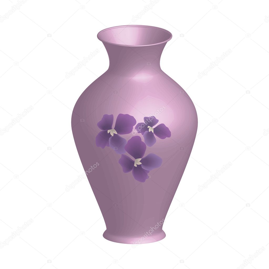 Purle decorated vase