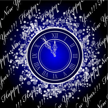 New Year Clock clipart