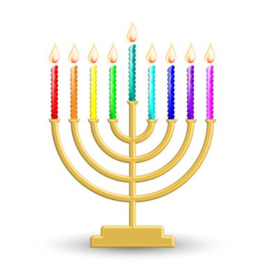 Hanukkah lamp clipart