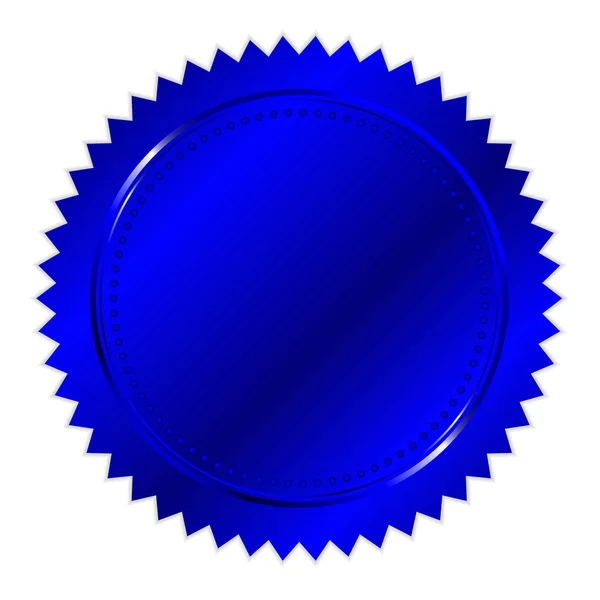 Vector illustration of blue seal — Stock Vector