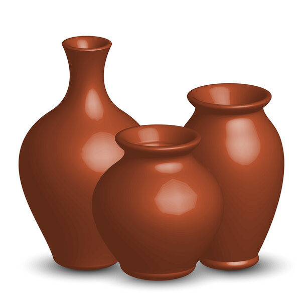 Vector illustration of vases