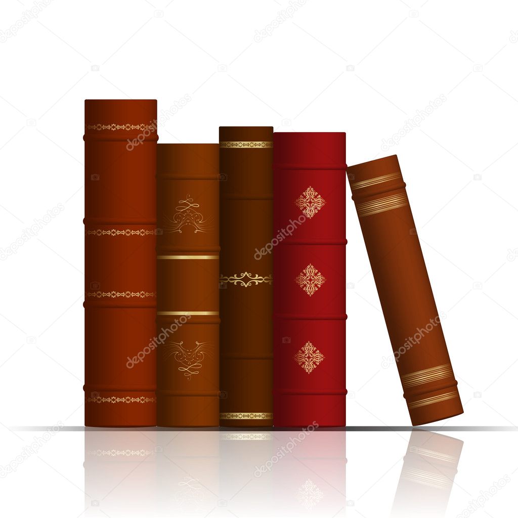 Vector illustration of old books