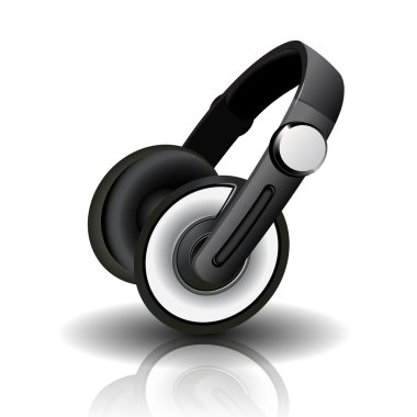 Vector illustration of headphones clipart