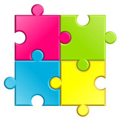 Vector illustration of puzzle clipart