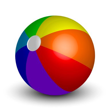 Vector illustration of inflatable beach ball clipart