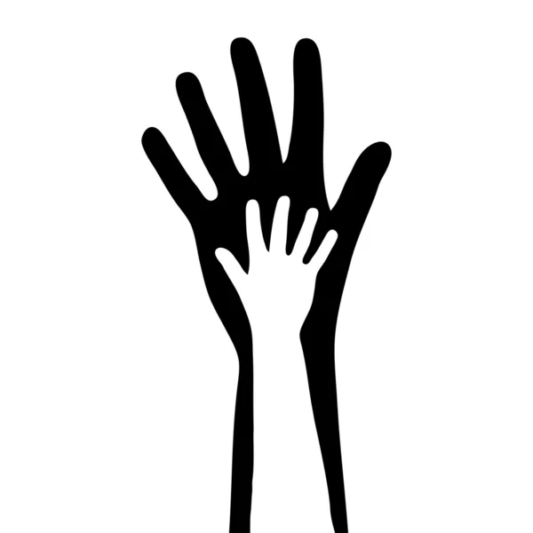 Små & stora händer — Stock vektor