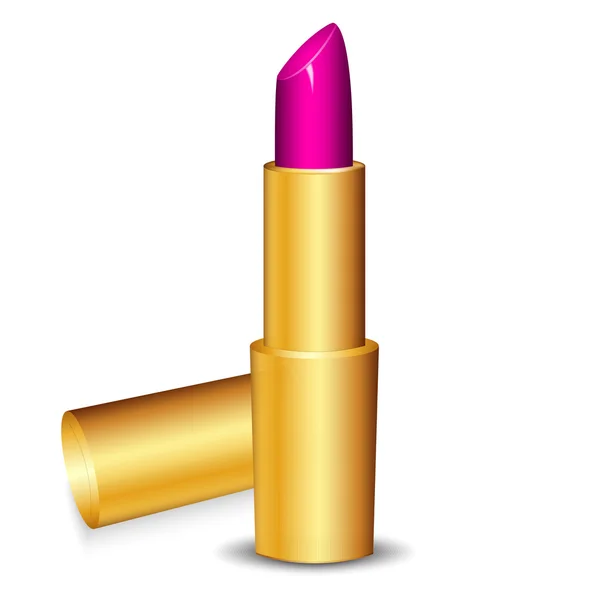Vector illustration of pink lipstick — Stock Vector