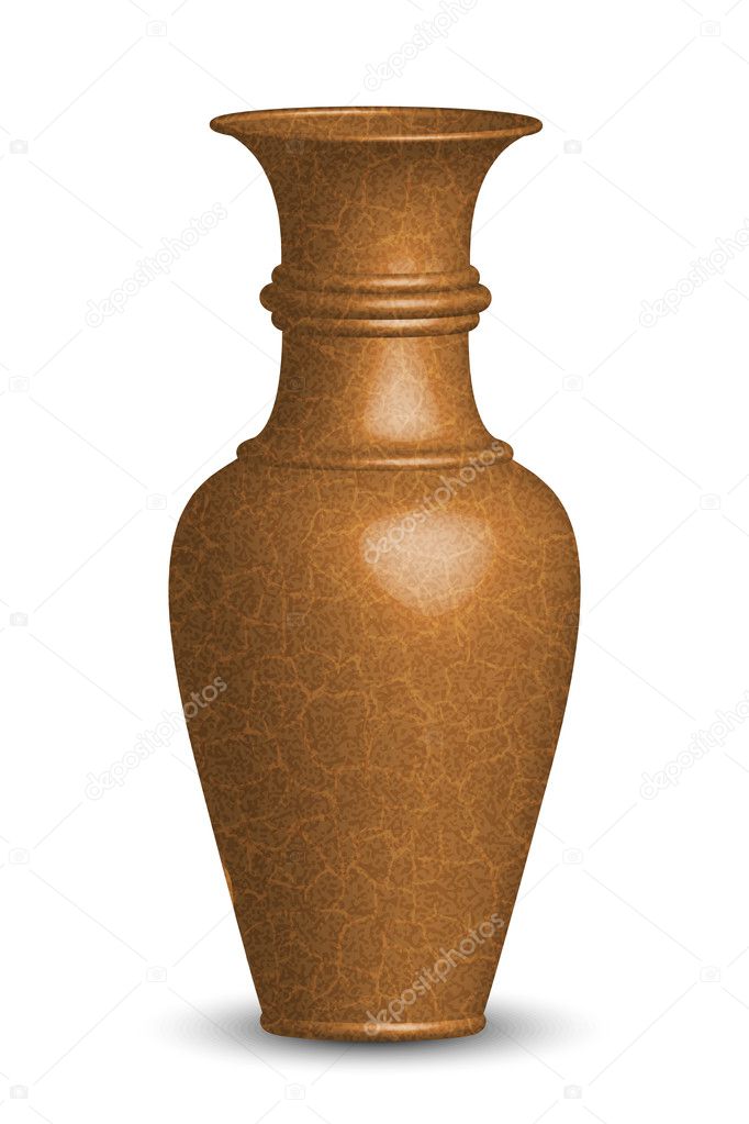Vector illustration of old vase