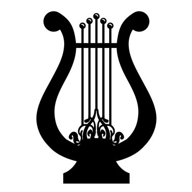 Vector illustration of lyre clipart