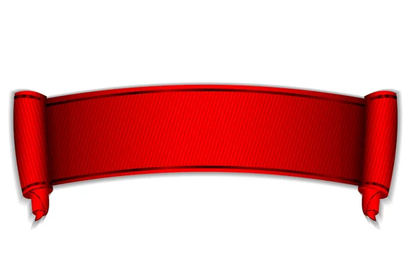 Ilustración vectorial de pergamino rojo — Vector de stock