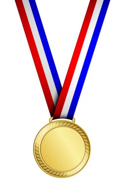 Vector illustration of gold medal clipart