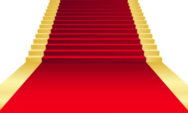 Vector illustration of red Carpet clipart