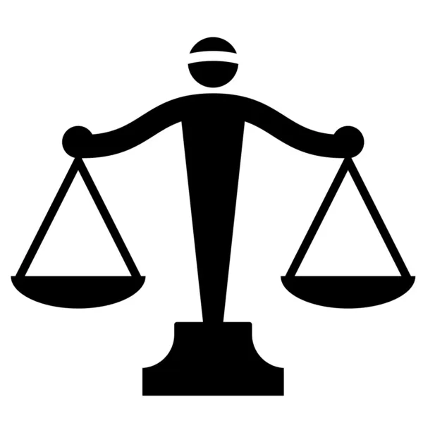 Vektor-Ikone der Gerechtigkeitsskala — Stockvektor