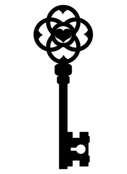Vector illustration of black key — Stock Vector