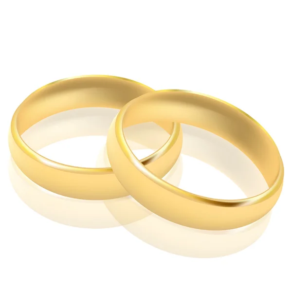 Vektoros illusztráció arany gyűrűk — Stock Vector