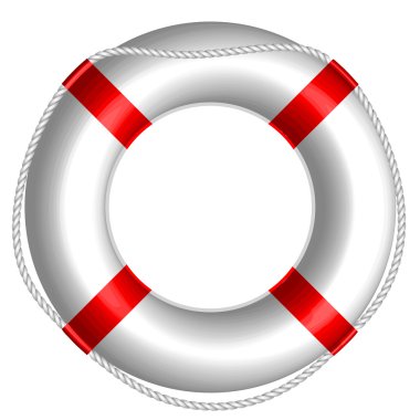 Vector illustration of Life Buoy clipart