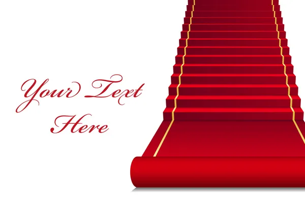 Vektor bakgrund med röda mattan — Stock vektor