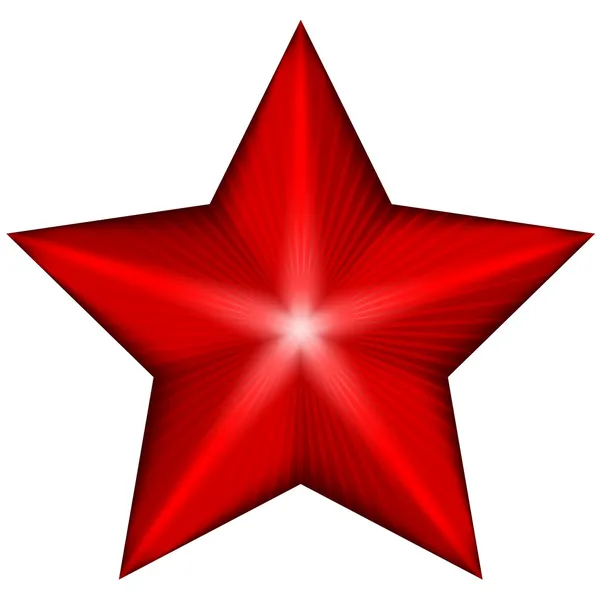 Illustrazione vettoriale della stella rossa — Vettoriale Stock