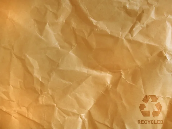 Brown crumpled paper — Stock Photo, Image