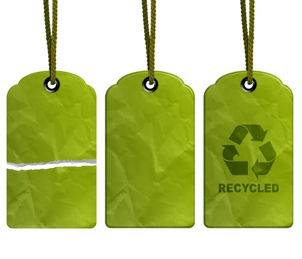 Tag Eco reciclagem — Fotografia de Stock