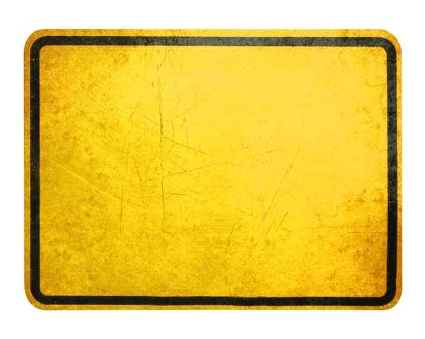 Желтый знак — стоковое фото