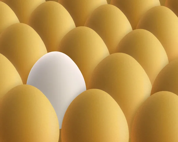 Unique white egg — Stock Photo, Image