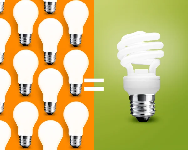 Saving Light bulb — Stock Photo, Image