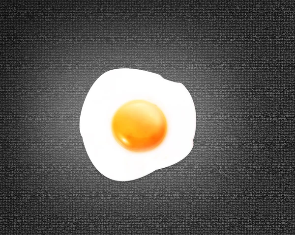 Huevo frito sobre fondo negro —  Fotos de Stock