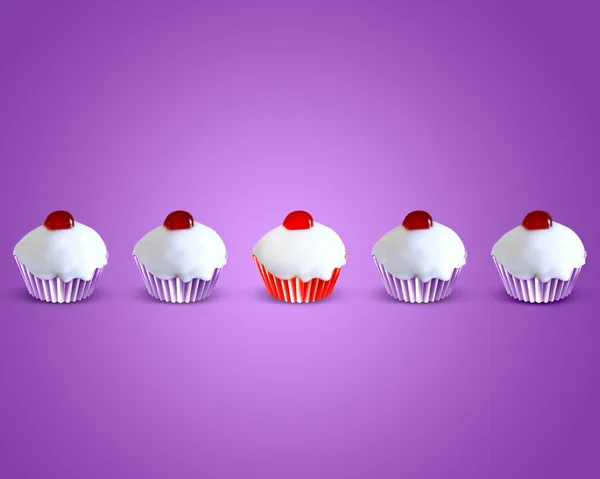 Speciale aantrekkelijke rode muffin taart — Stockfoto