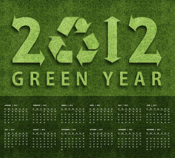 Новый 2012 календарь — стоковое фото