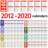 Nový rok 2012-2020 kalendáře
