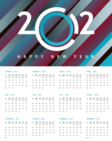 Año nuevo 2012 calendario — Foto de Stock