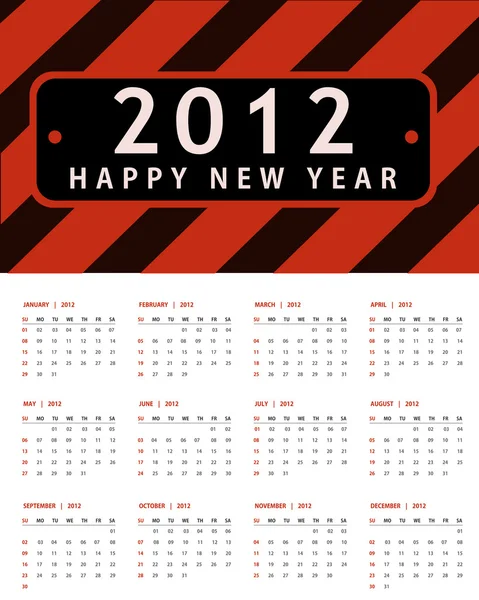 新しい 2012 年カレンダー — ストック写真