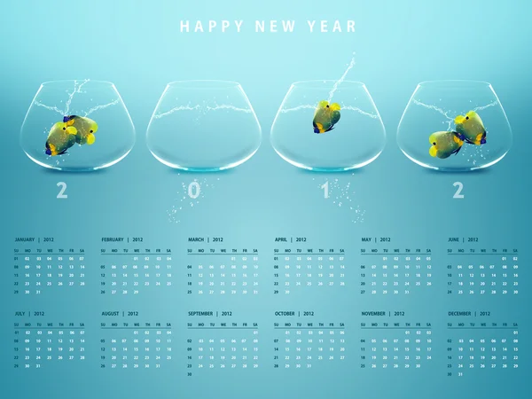 Año nuevo 2012 calendario — Foto de Stock