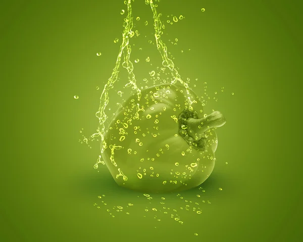 Fresh Green bell pepper — Stock Photo, Image