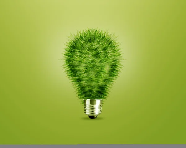 Zöld fény izzó-idea — Stock Fotó